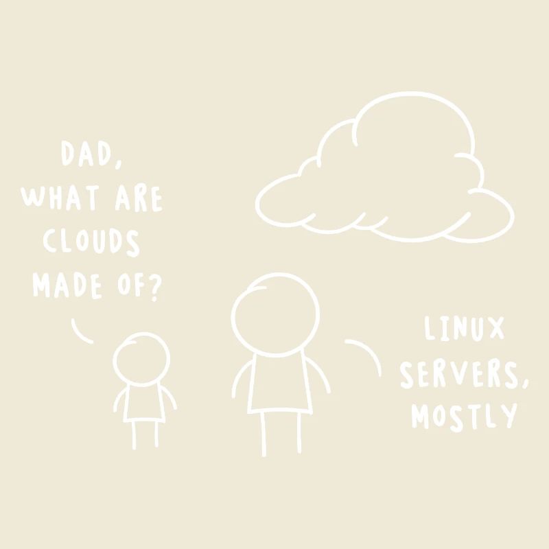Linux Server Cloud Computing Funny Saying
