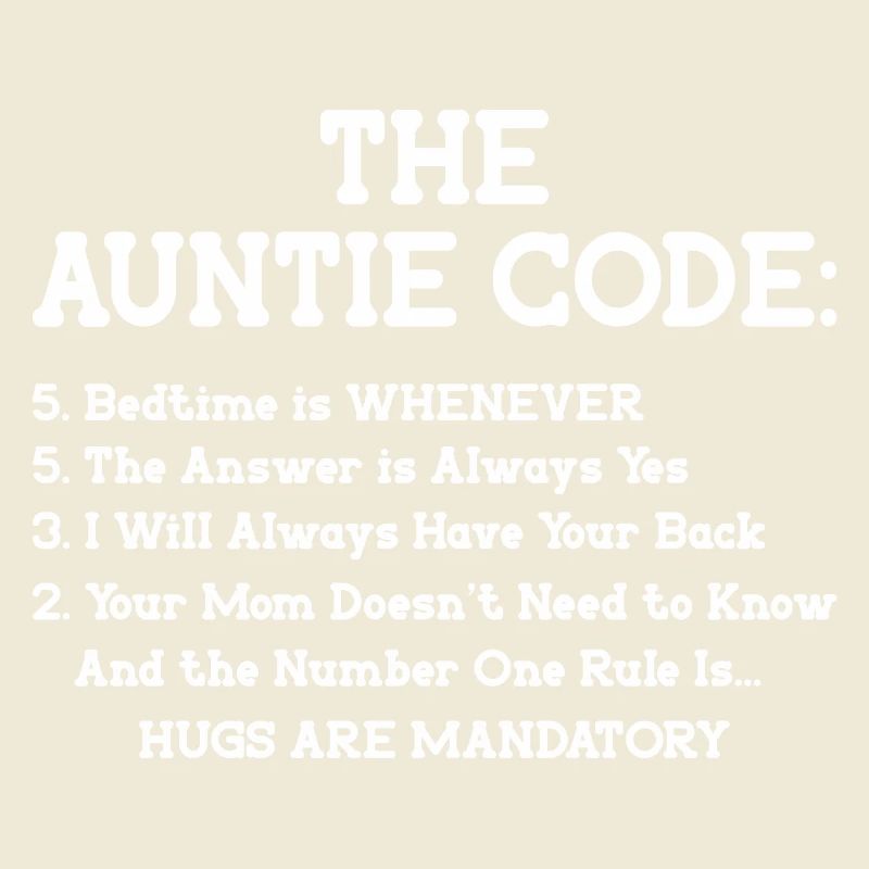The Auntie Code Funny Gift for Aunt Sarcastic