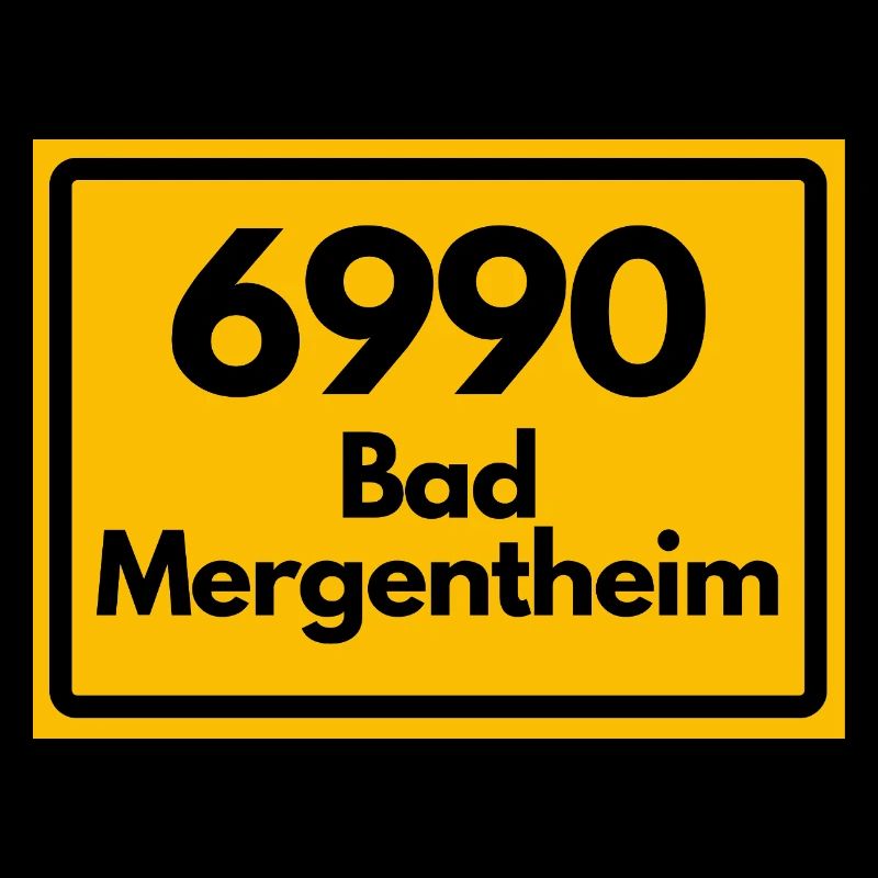 ANCIEN CODE POSTAL RETRO 6990 BAD MERGENTHEIM