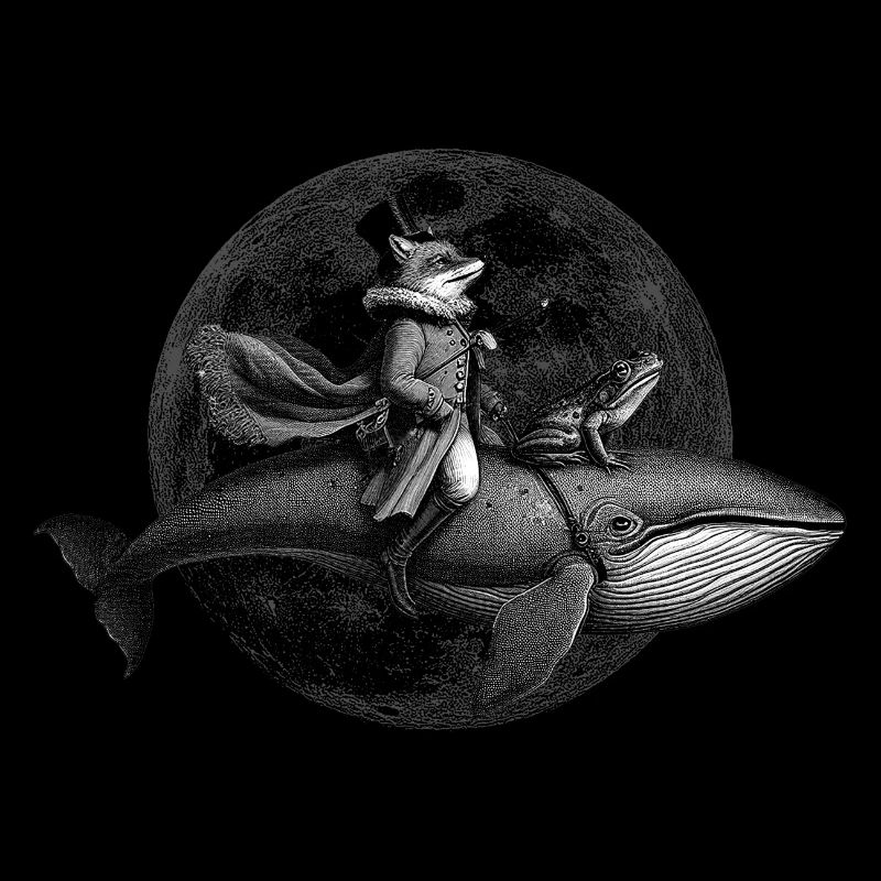 True Moon Love – A fox flies on a whale