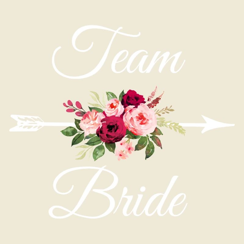 Team bride bouquet de fleurs flèche