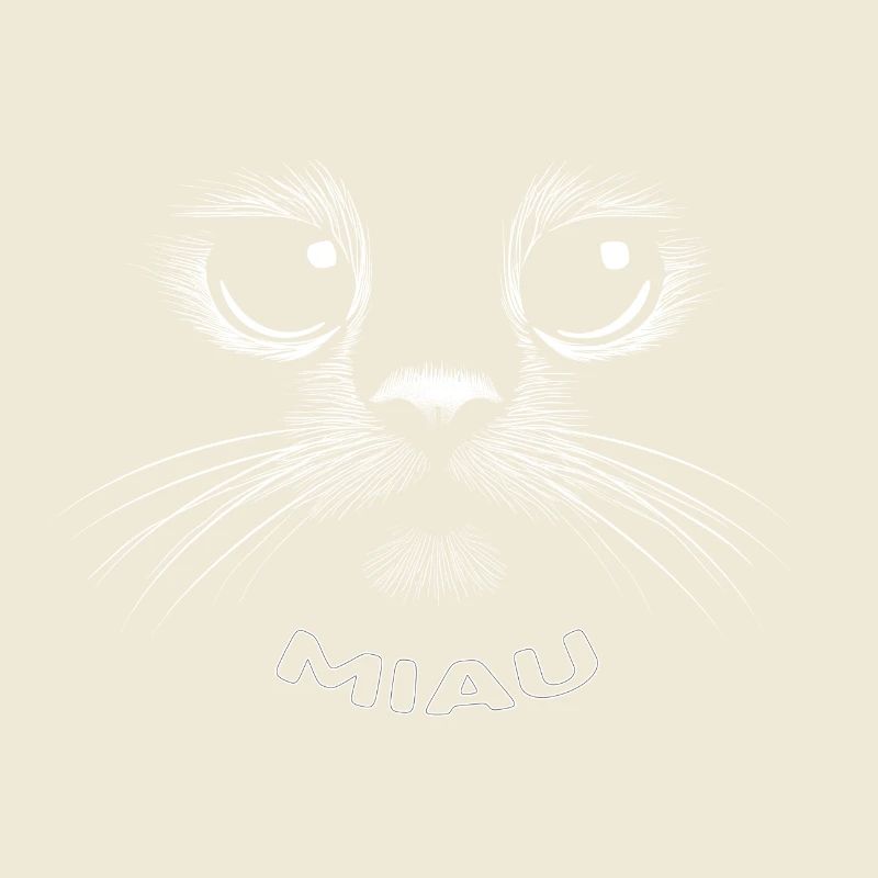 Mignon visage de chat - MIAOU