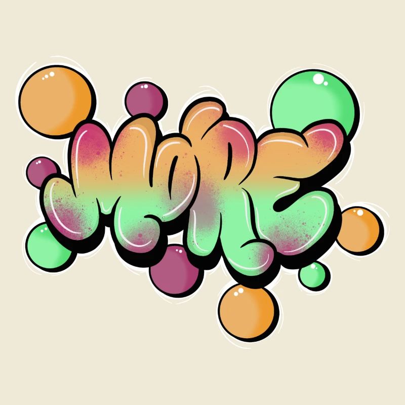 Regenbogen Bubble-Graffiti