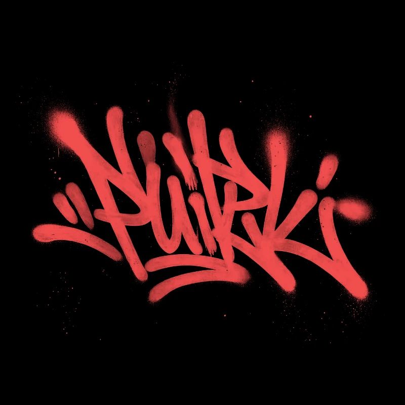 Graffiti Spray Abstrait Tag Rouge