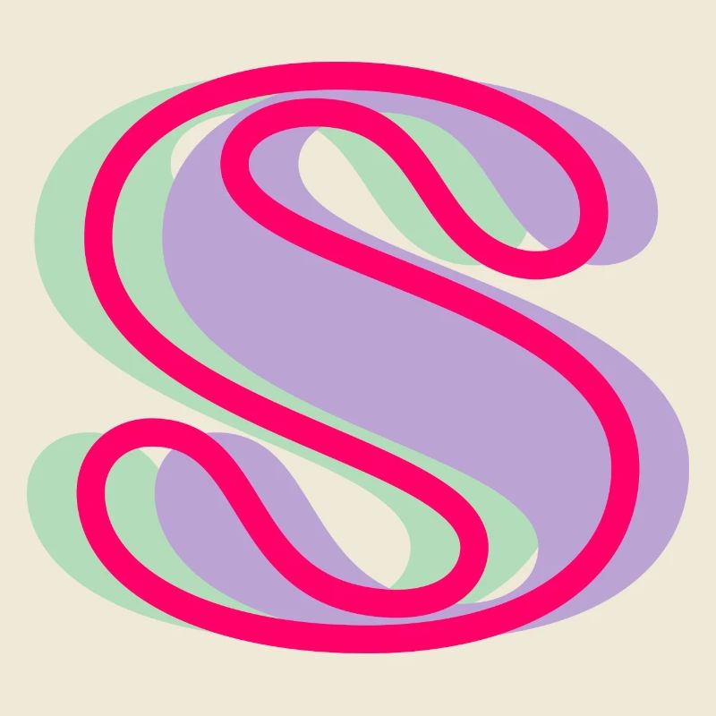 Multicolored letter s