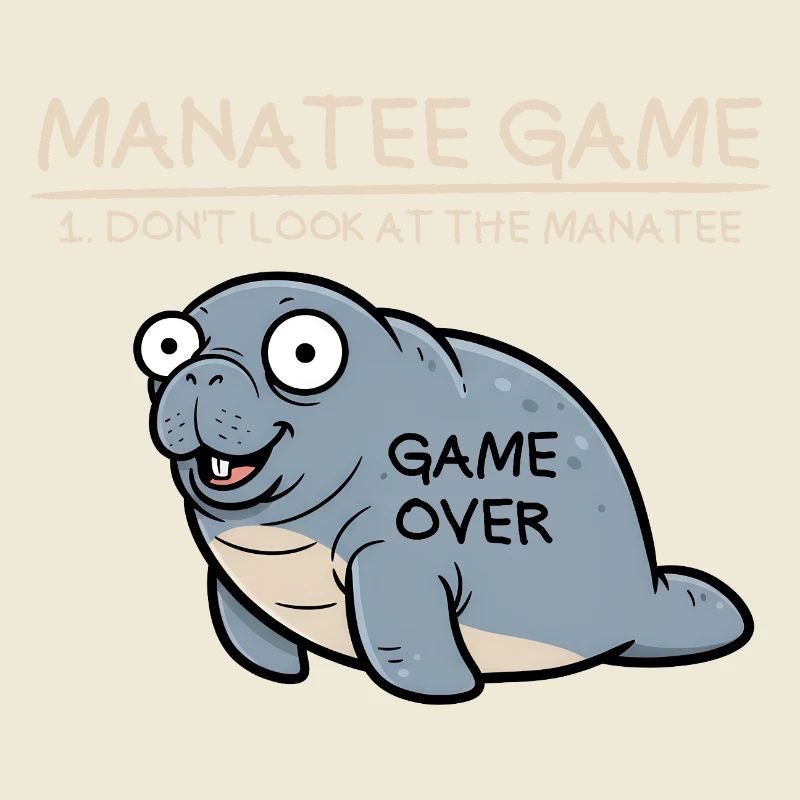 Manatee Game: Don't look at the manatee! Funny