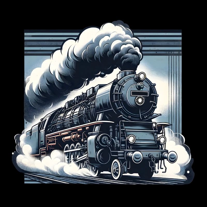 Die Kraft des Dampfes - Grafik einer Dampflok