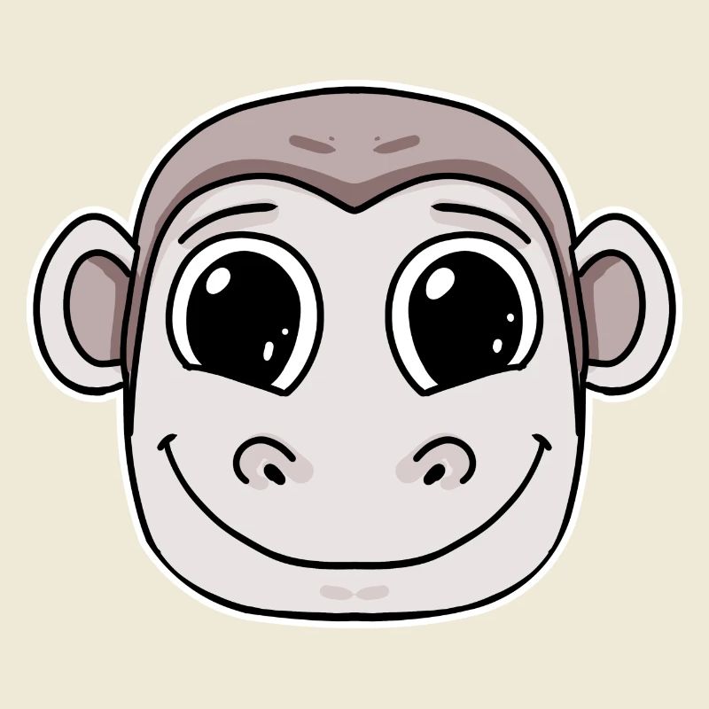 Affe Kopf Tier