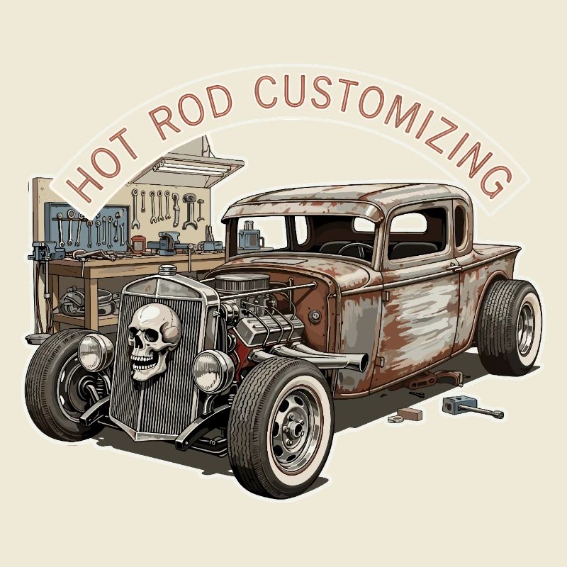 Rustic Hot Rod Customization Design