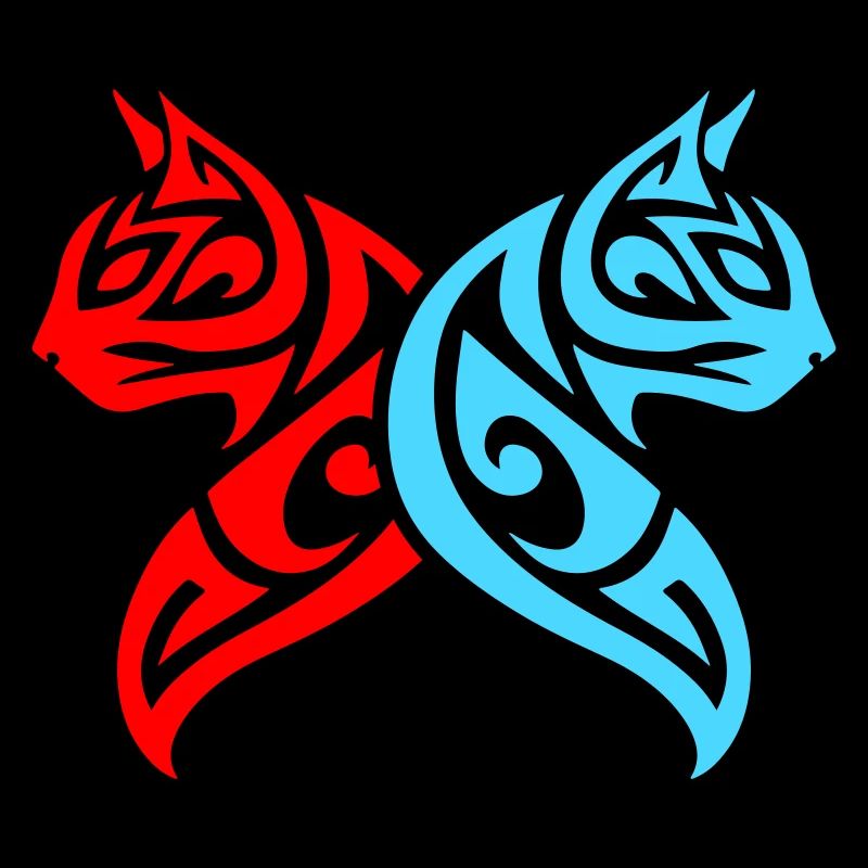 Chats Tribal Cat Design