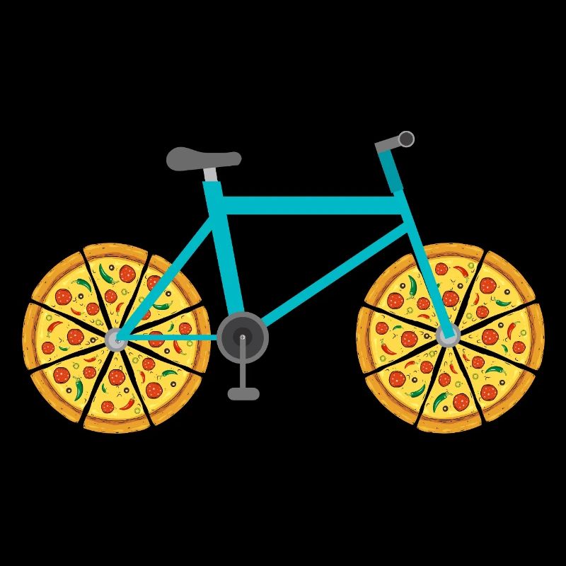 VTT avec roues à pizza