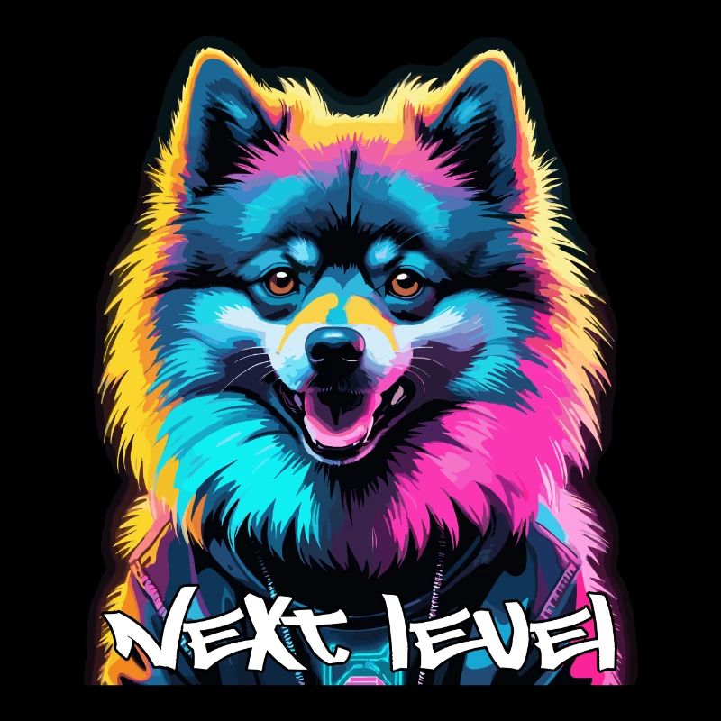 Kleinspitz Spitz Next Level Cyber Hund Geschenk