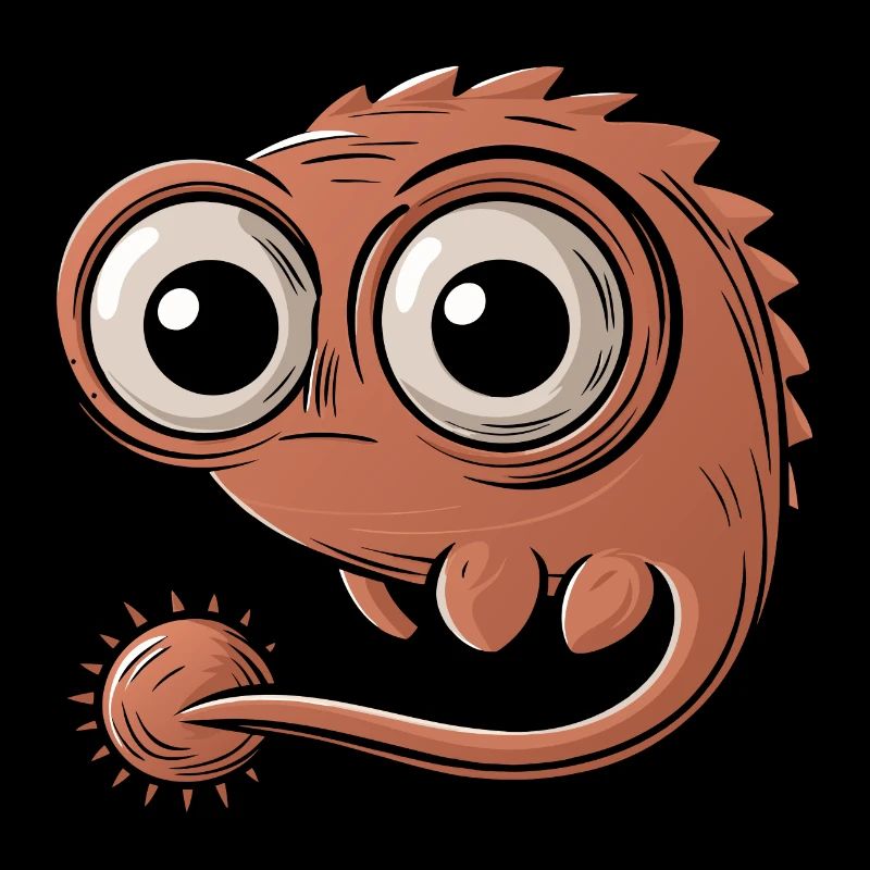 Drôle de petit monstre avec de grands yeux