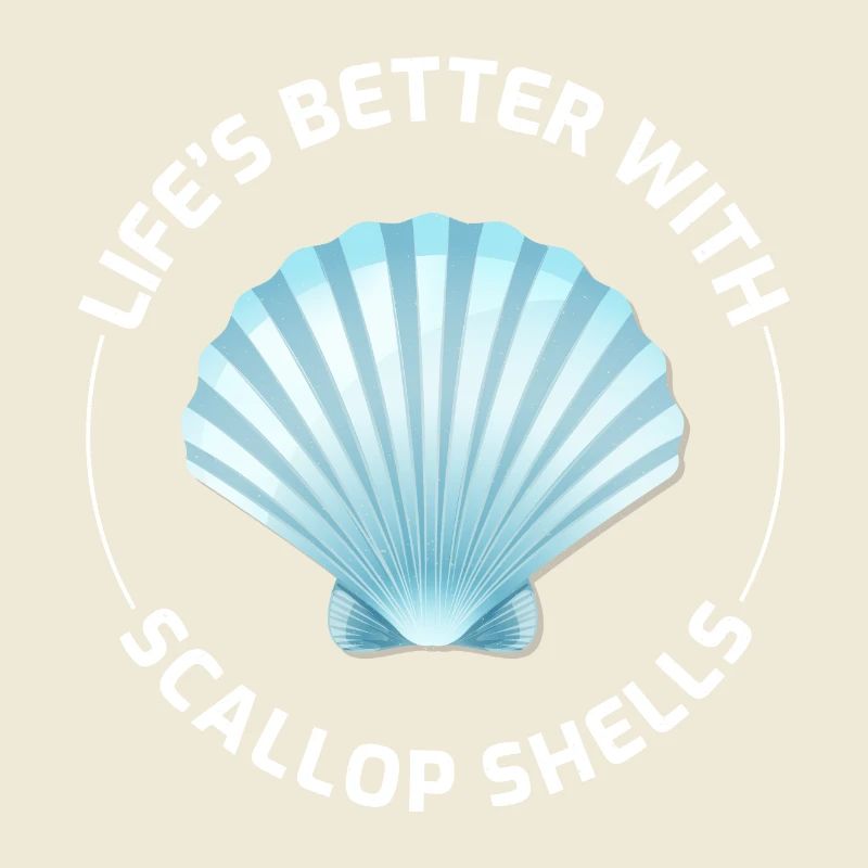 Scallop Seashells Collector Beachcomber Shellfish