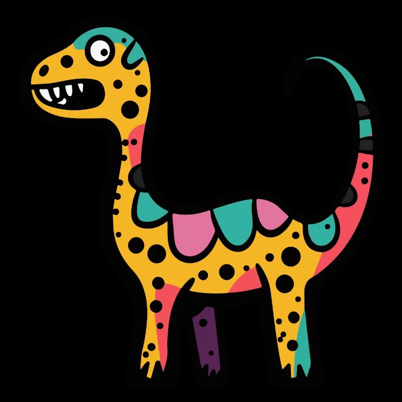 Dinosaur brontosaurus Halloween Comic