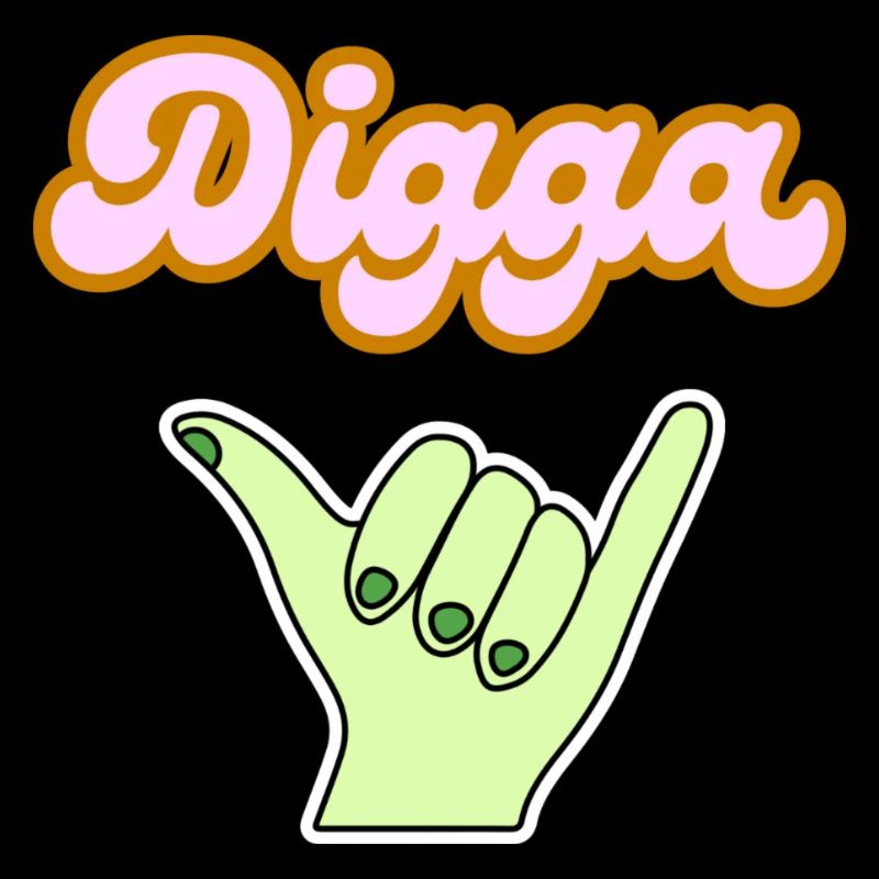 Digga Swag Handzeichen Dikka cool