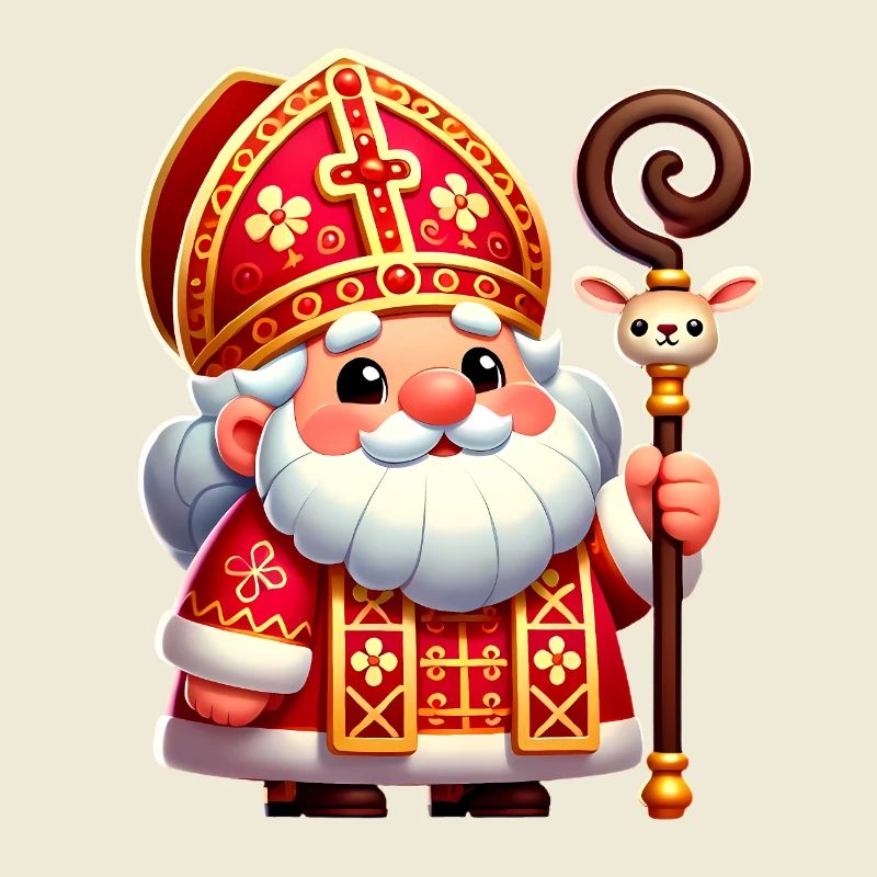 Conception de dessin animé festif de Saint-Nicolas