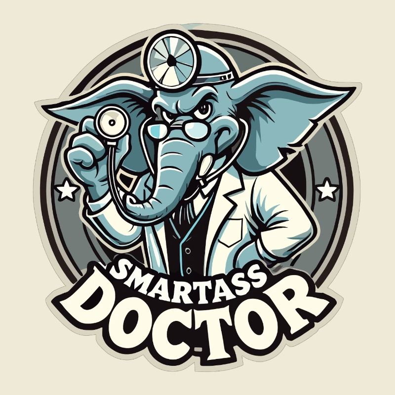 Klugscheißer Arzt Elefant witzig Geschenk