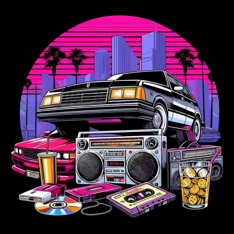 Compact Cassette Ghetto Blaster 90s Retro Gift