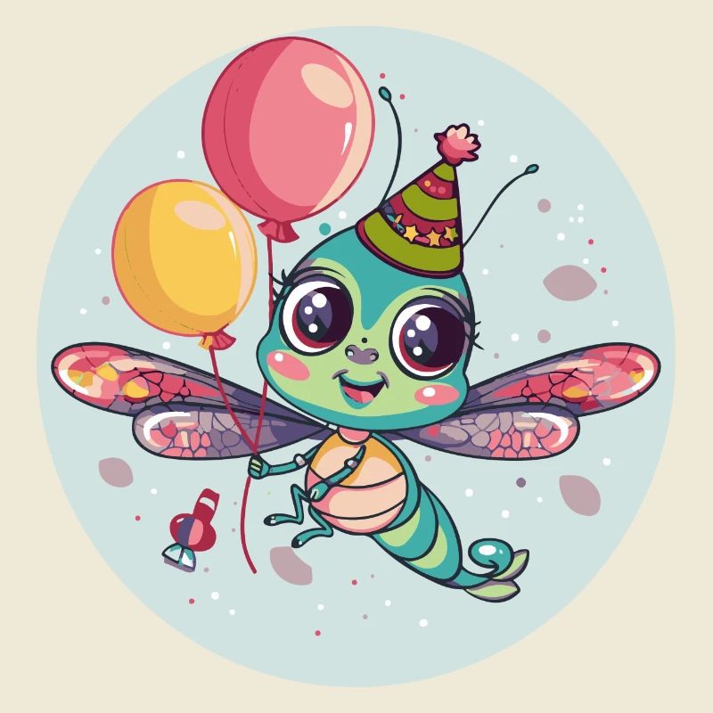 Bande dessinée d’anniversaire de libellule