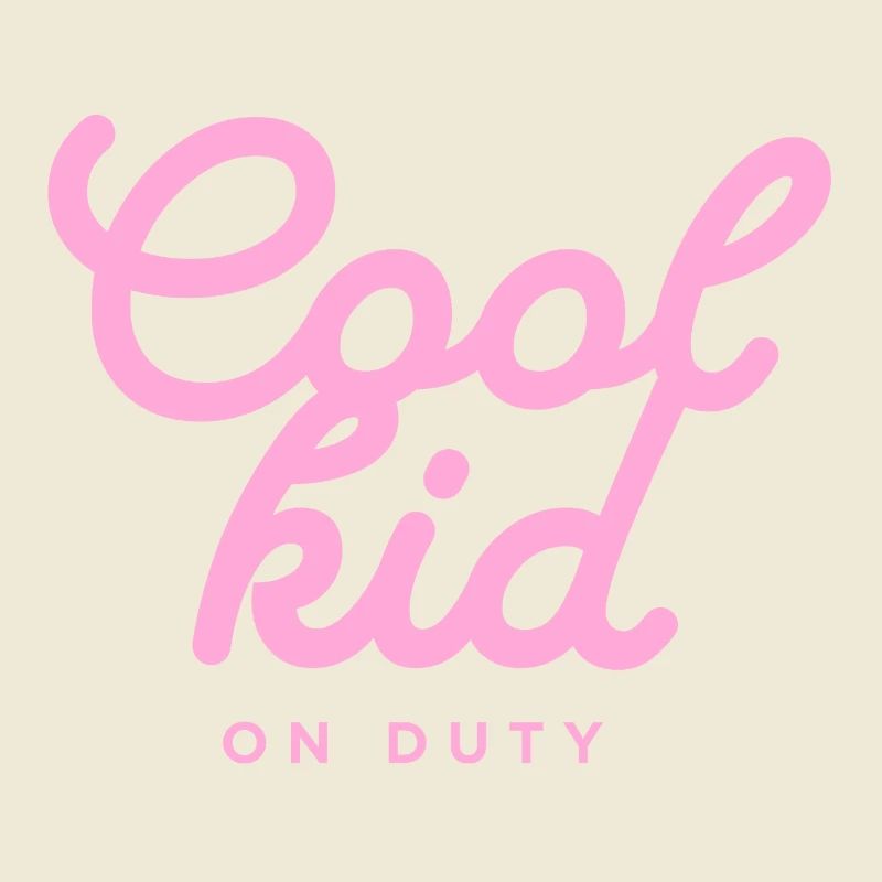 Conception typographique ludique « Cool Kid on Duty »