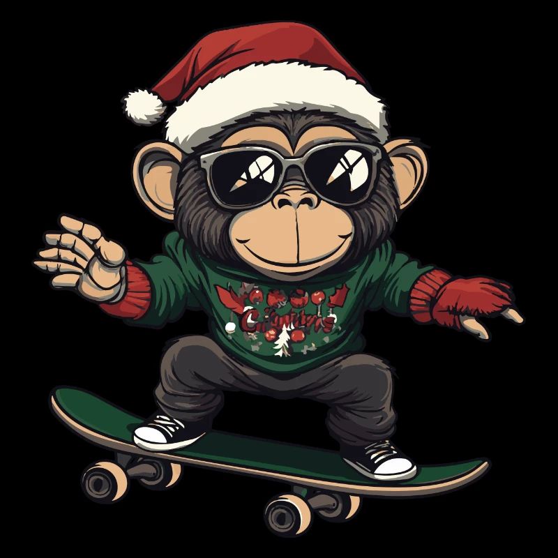 Singe Noël Drôle