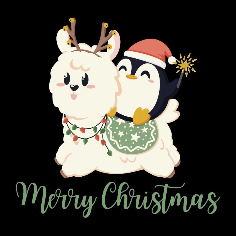 Joyeux Noël - Alpaga + Pingouin pour Noël