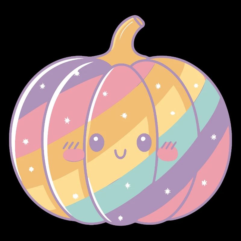 Rainbow pastel pumpkin