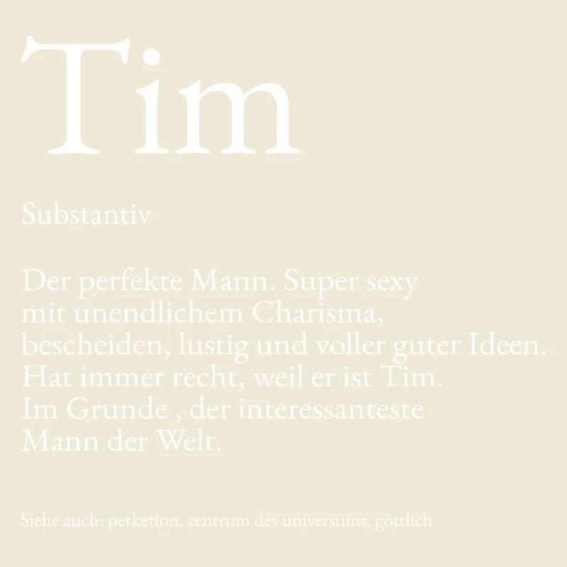 Explication du dictionnaire Tim Prénom Tim