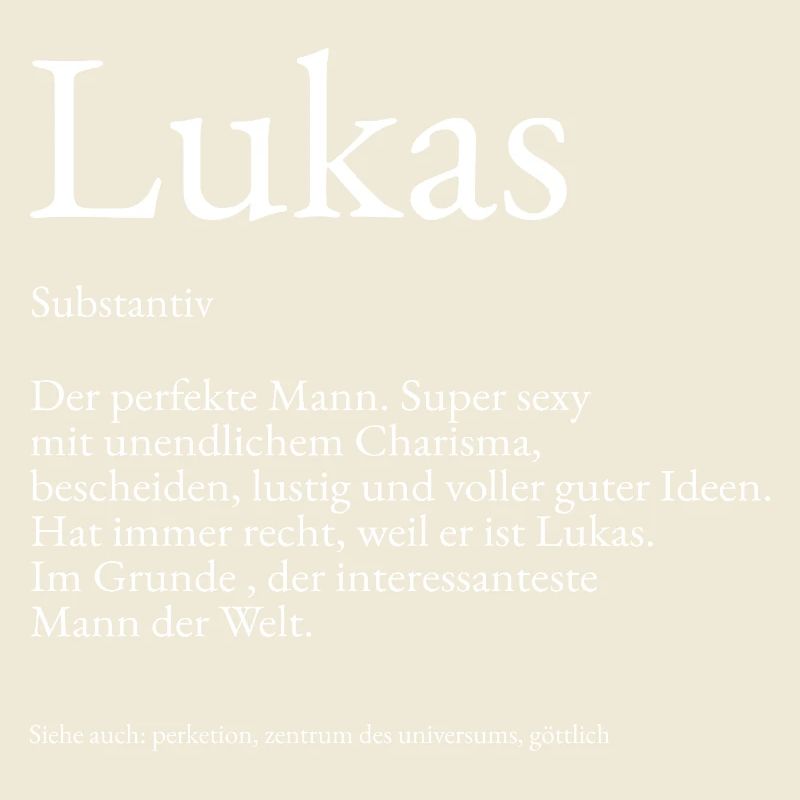 Explication du dictionnaire Lukas Prénom Lukas