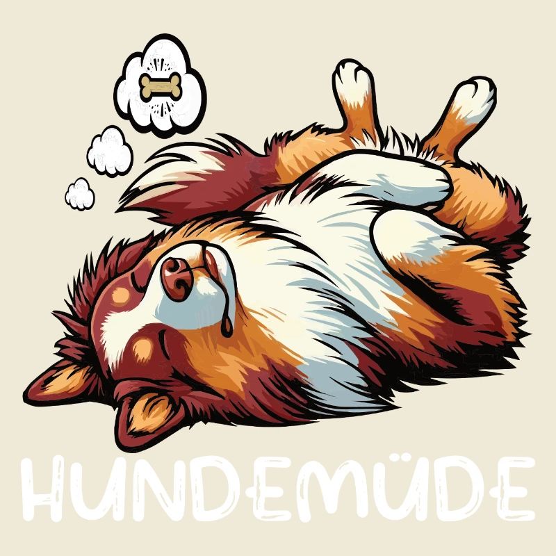 Hundemüde Australian Shepherd Aussie Aussiehalter