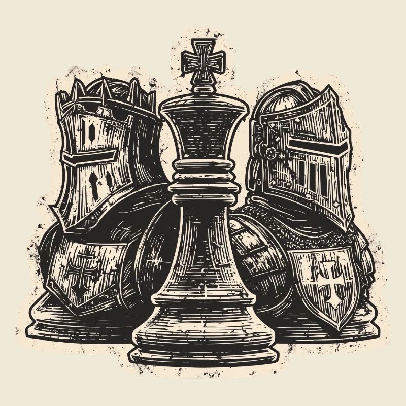 Chess Knight Medieval Figures for Men