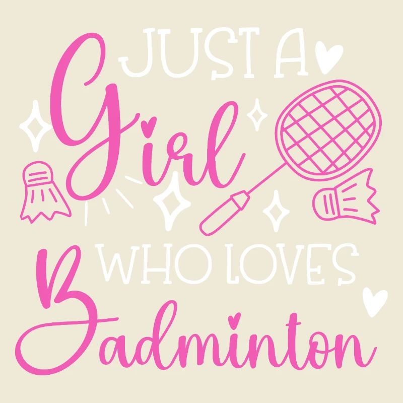 Nur ein Mädchen, das Badminton liebt