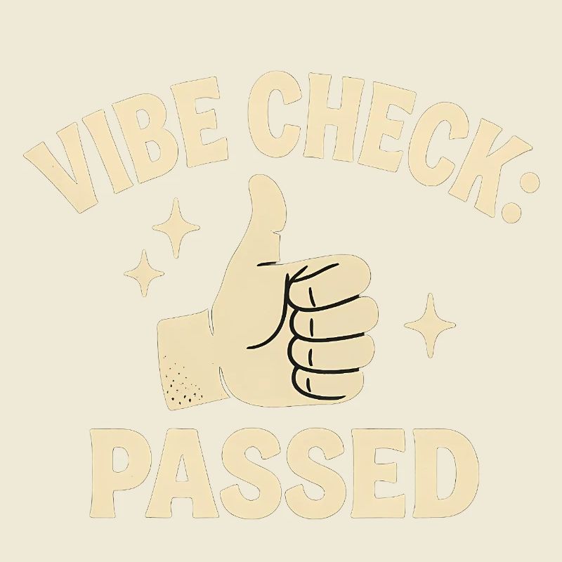 Vibe Check Passed Retro Badge Funny Meme 