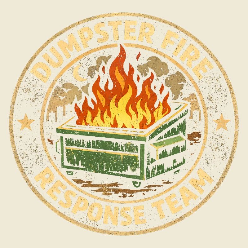 Garbage can fire response team Lustiger Müllgarbinnbra