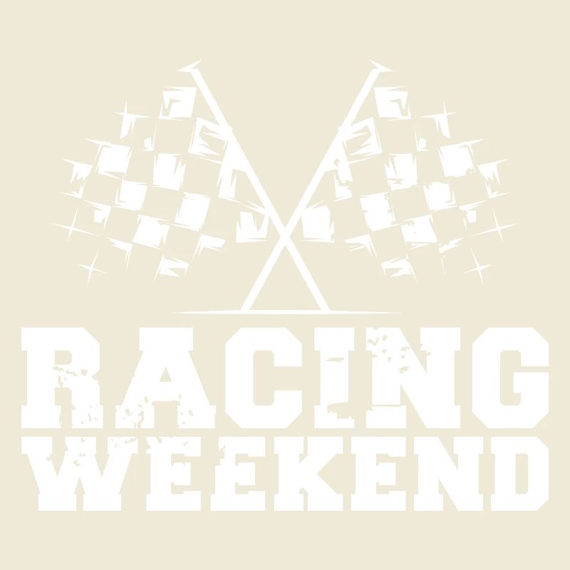 Voitures de week-end de course Symbole de course Drapeau