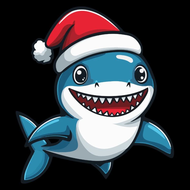 requin Noël mignon