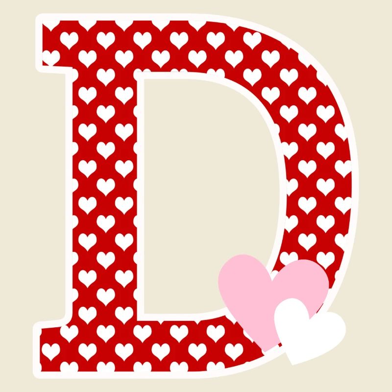 Letter D heart