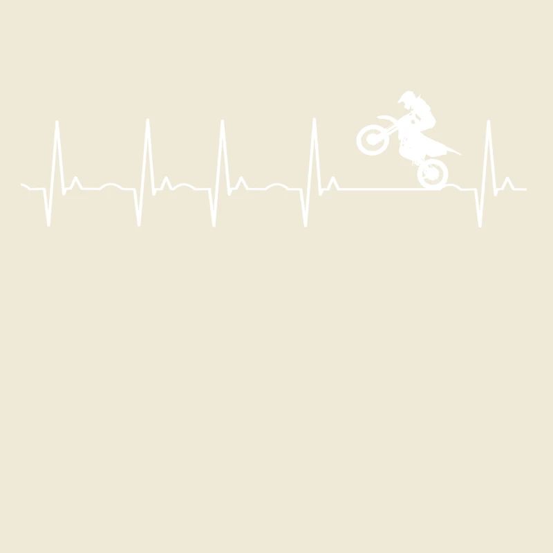 Motorcycle Heartbeat ECG - Biker Design