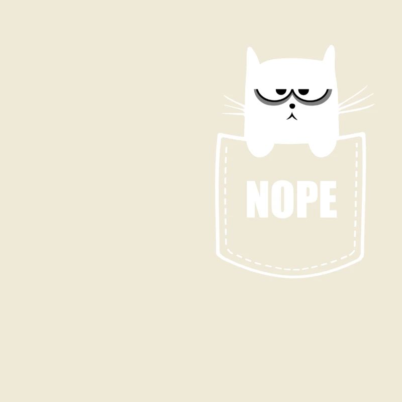 Pocket Cat Grumpy Nope - Funny Cat Design