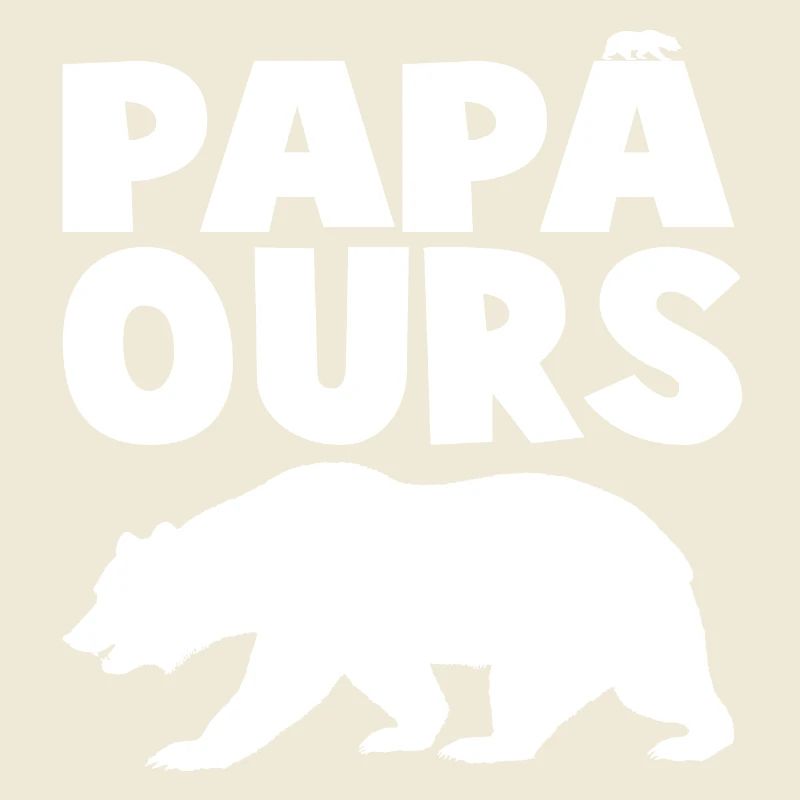 Wild papabear head in silhouette