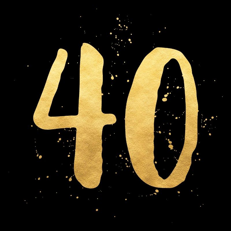 40 gold runder Geburtstag vierzig