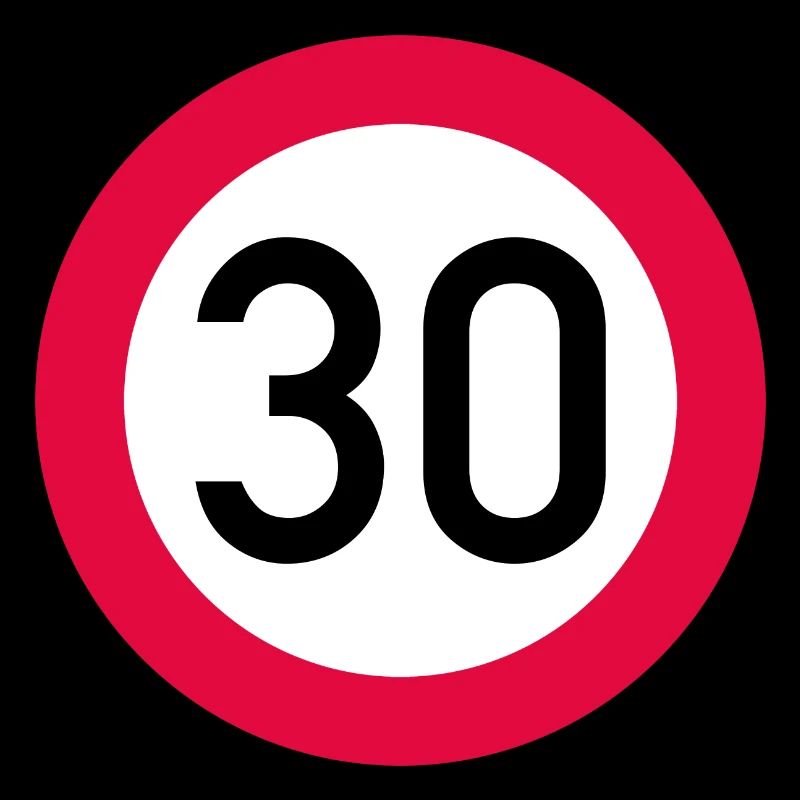 30 ans Attention ! Panneau de signalisation 30 km/h