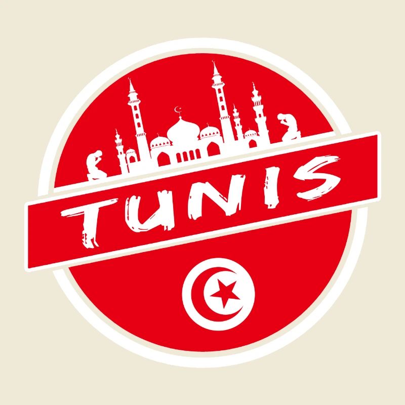Tunis design with mosque / Tunisia