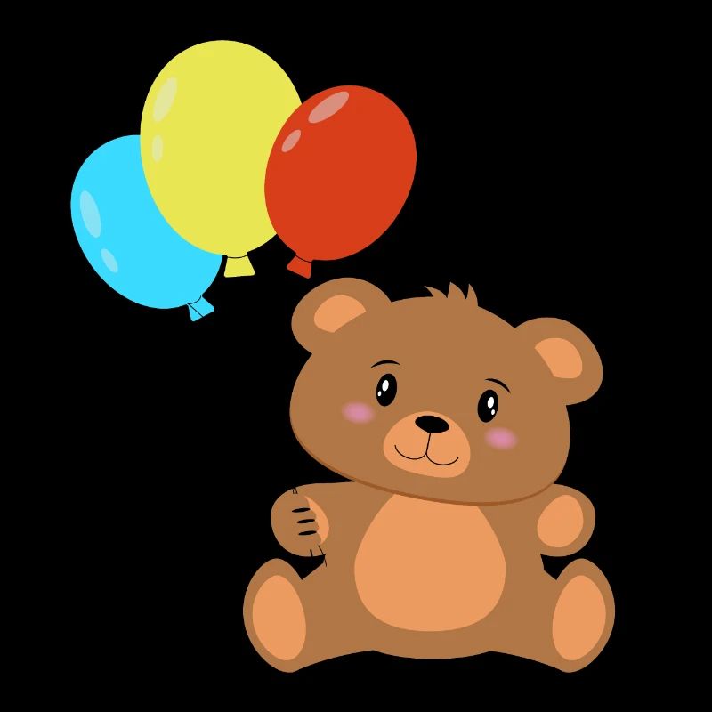 Teddybär mit Luftballons