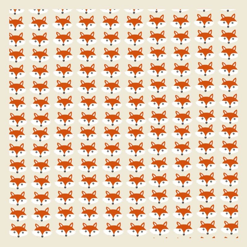 Fox head pattern, children's pattern