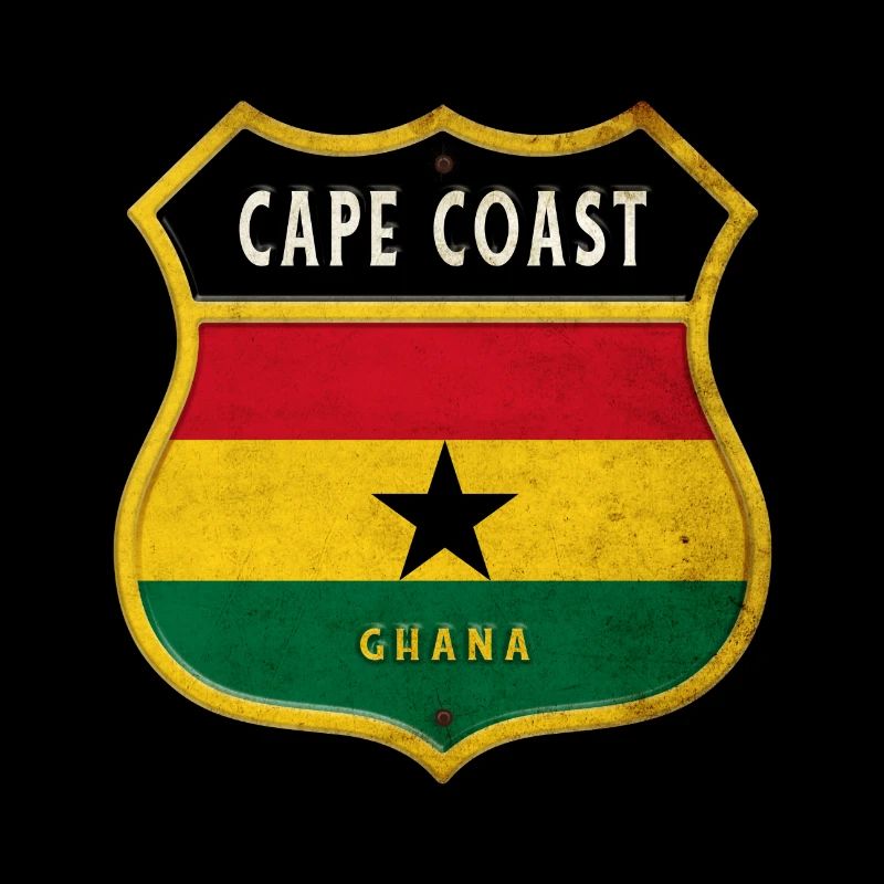 Design du drapeau du Ghana à Cape Coast