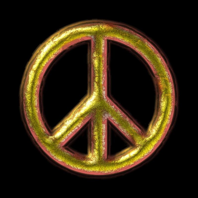 Messing Peace-Zeichen