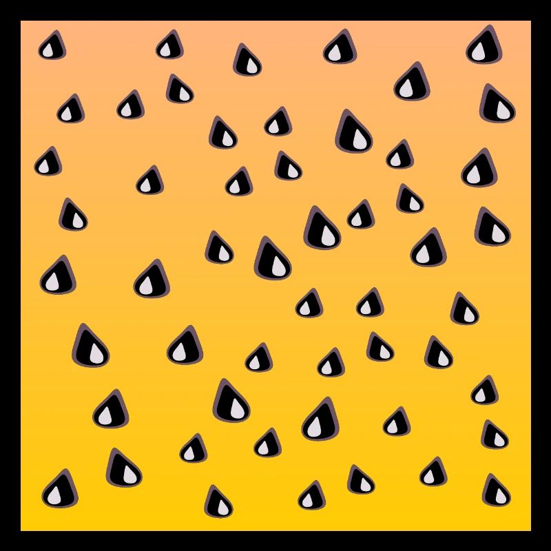 Yellow watermelon pattern VEGETABLES EATING SEEDS