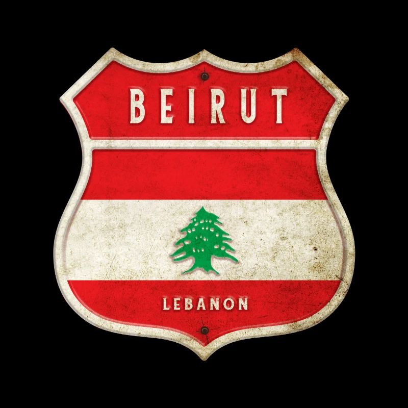Beyrouth Liban Armoiries Drapeaux Design